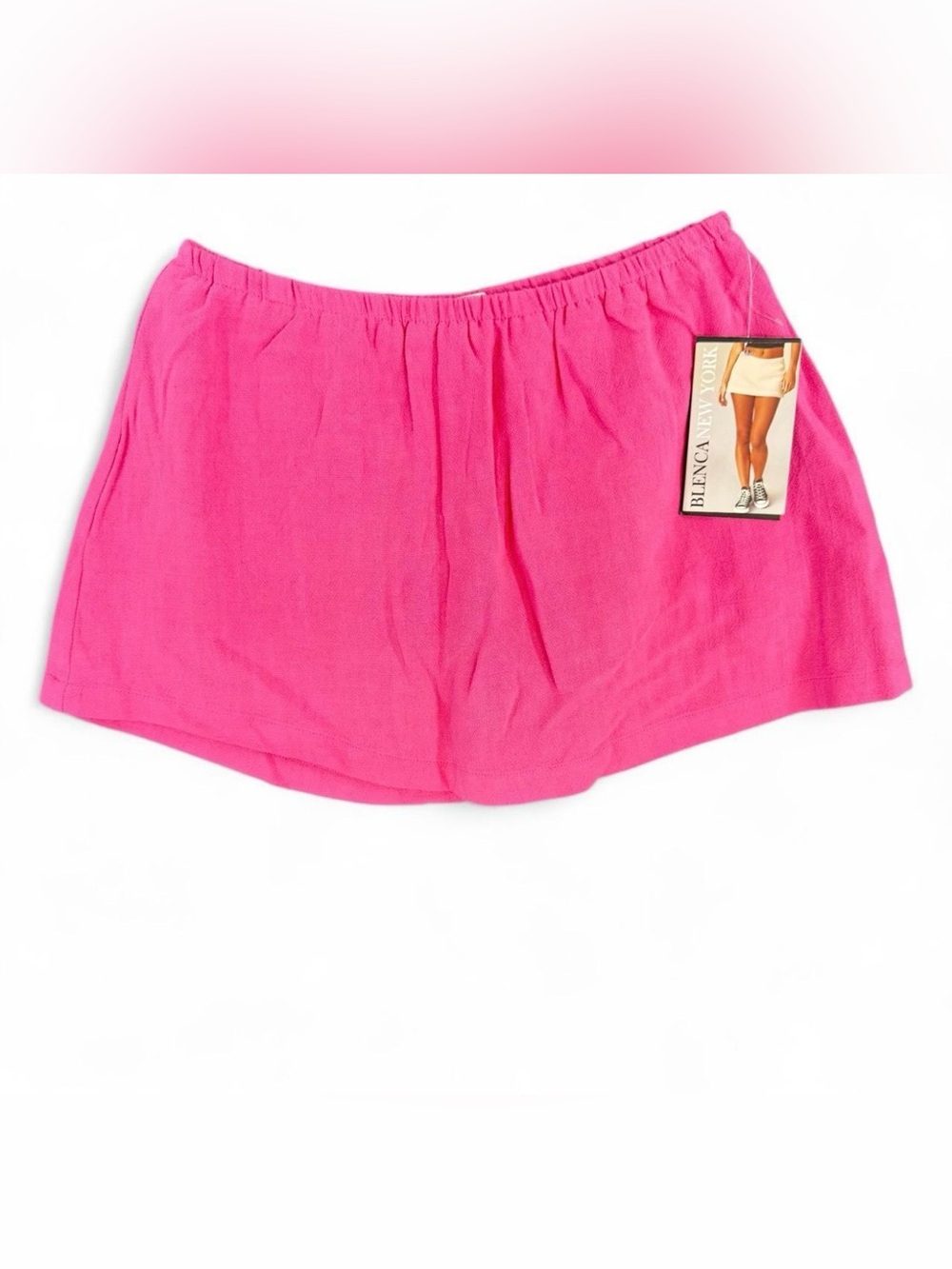 Blenca Young Contemporary Hot Pink Mini Skirt Built-In Shorts Womens XS NEW
